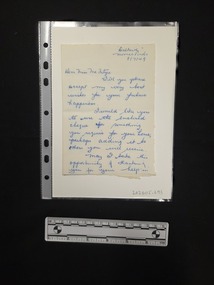 Document - Handwritten letter, Unknown