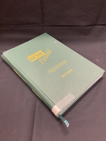 Green hardback cover with title and author printed in gold text along the spine and in the centre of the front cover.
