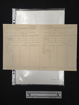 Printed medical form on cream paper. The form has not been filled out. Form is titled REQUISITION FOR DAILY RATIONS AND WARD DIET STATEMENT