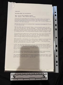 2 printed sheets of paper held together with a white plastic paper-clip.  Text in dark grey in colour and has style elements such as the first four lines being in bold.  