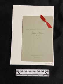 Document - menu and programme, Royal Australian Army Nursing Corps (RAANC), Royal Australian Army Nursing Corps Jubilee Dinner: 1902-1952, 1952