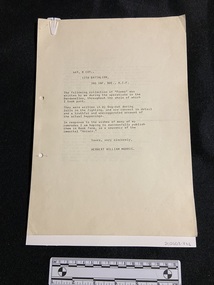 Twelve pages of cream coloured, A4 paper with one poem typed in black ink on each page. The top page has a typed letter from the author set out in the centre of the page. There are two hole punch marks down the left side.