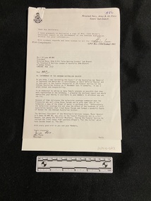 Document - correspondence and report, June Stone, The entombment of the unknown Australian soldier, Nov 29 1993
