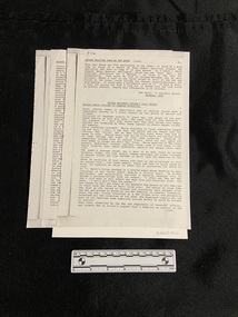 Three single-sided sheets of A4 paper with black type on each. There are margin line marks from where the pages were photocopied from a book.
