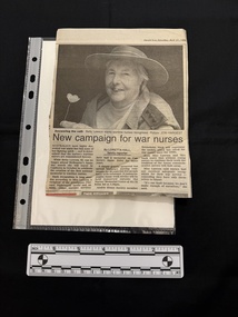 Newspaper - Newspaper clipping, Herald Sun, New campaign for war nurses, [Saturday 17 April 1999]