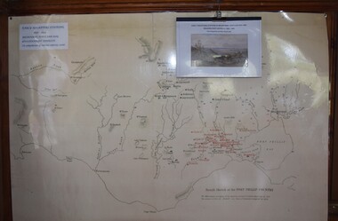 Map, et al, Early Squatters Stations 1837-1838, This map was created in 2016 by a group of U3A Ballarat students under the Tutor, John Olsen