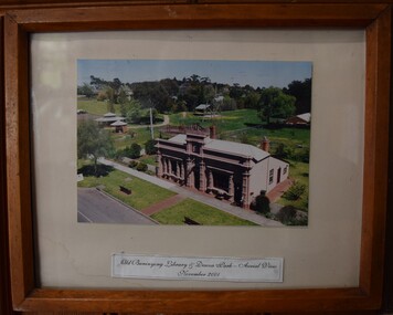 Aerial view of Old Buninyong Library and Desoza Park