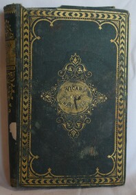Hard cover, cloth bound book entitled The Vicar of Wakefield, by Dr. Goldsmith.