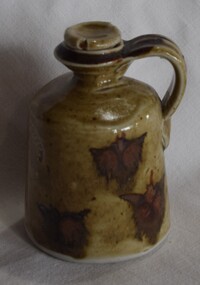 Small ceramic jar made by the Old Library Pottery (G.S.C.) at Buninyong.