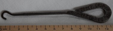 Metal button Hook sold by Jones, Bridge Street, Ballarat.