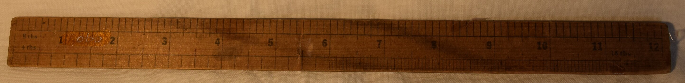 Ken Nicholls used this wooden ruler at Buninyong State School.