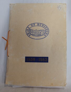 Commemorative booklet published in honour of the 125th Anniversary of the Shire of Buninyong.