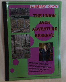 University student project booklet outlining an adventure-based activity offered at the Union Jack Reserve at Buninyong.