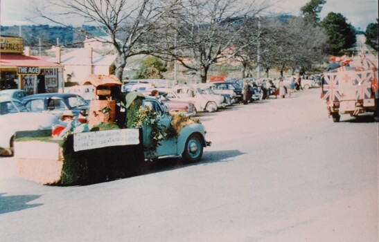 A float in the procession held to mark the connection of a new water supply for Buninyong in 1959.