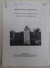 Guide to history of Buninyong Cemetery by Anne Beggs-Sunter and Derek Leather