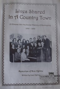 Cover for a transcription of Don Ogilvie's memories of Buninyong residents from the 1930s to 1950s.