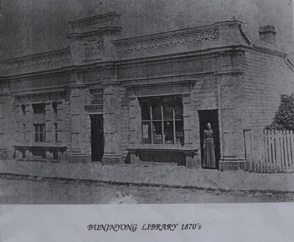 1870's photograph of the Buninyong Library.