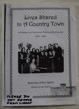Send copy of a series of stories written by Don Ogilvie about people he remembered in Buninyong.