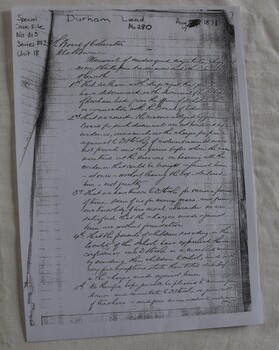 Photocopy of a memorial to the Board of Education concerning the reinstatement of a popular teacher, August 1871