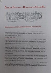 Typescript of collated notes on Buninyong Police Stations and police officers and courthouse.