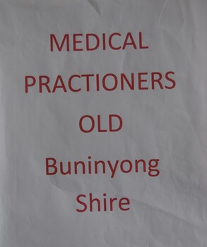 Cover of booklet with computer-generated lists of Buninyong medical practitioners.