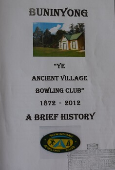 Cover of a Brief history of the Buninyong Bowling Club