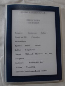 List of Buninyong district towns included in the Sands & McDougall Victorian Directories 1938 and 1959