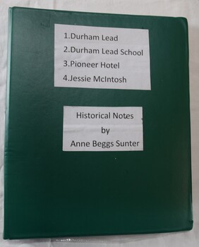 Folder containing notes and documents connected with Durham Lead and its school.