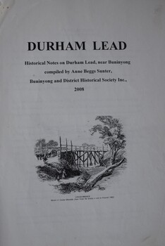 Set of historical notes on Durham Lead by Anne Beggs Sunter.