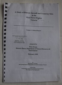 Extract on Mount Buninyong from 1999 report on historic sawmill and tramway sites.