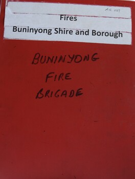 Selection of newspaper articles about fires in the Buninyong area and the town's fire brigade.