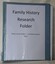 Folder containing guides, indexes and sources of support for researching family history.