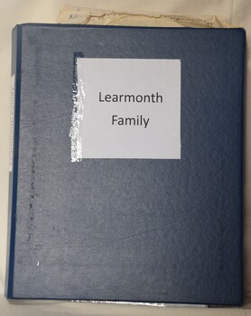 Folder of collection copies of documents relating to the Learmonth family and Buninyong.