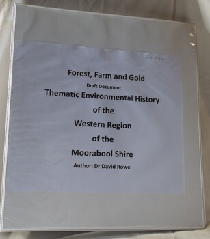 Report by Dr. David Rowe on heritage and historical themes, sites and buildings in Moorabool shire.