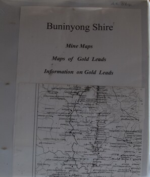 Ring binder with 64 maps of mines and mining around Buninyong District.