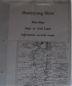 Ring binder with 64 maps of mines and mining around Buninyong District.