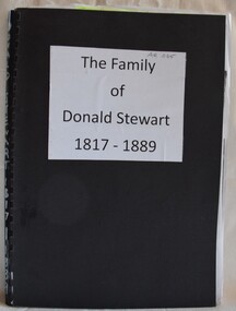 Folio tracing the history of the Stewart Family in Australia. 