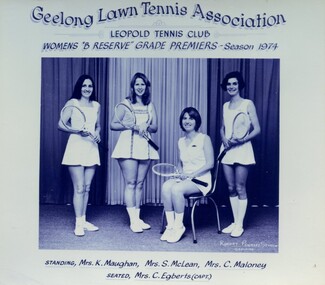 Group of tennis players holding racquets