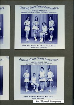 Group of tennis players holding racquets