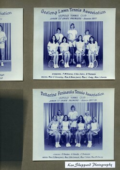Photograph of tennis players in premiership team
