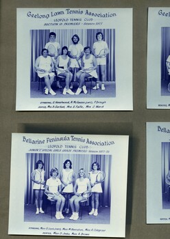 Photograph of tennis players in premiership team