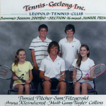 Photograph of tennis players in premiership team