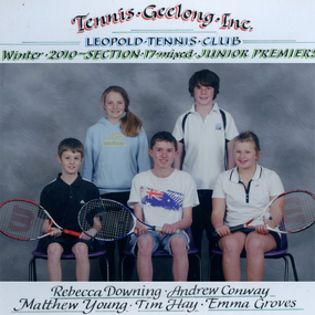 Photograph of tennis players in premiership team