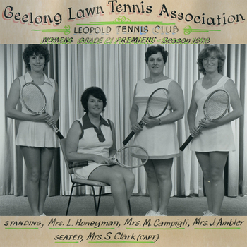 Photograph of tennis players in premiership team