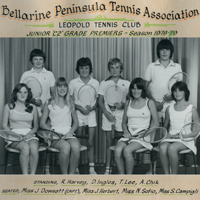 Photograph of tennis players in premiership team