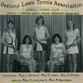 Photograph of tennis players in premiership team