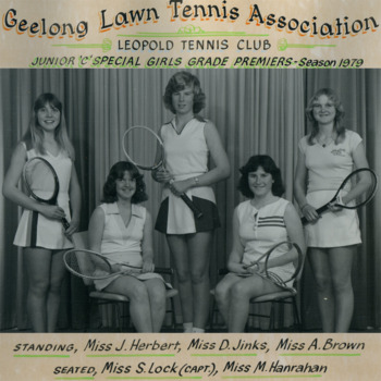 Photograph of tennis players in premiership team