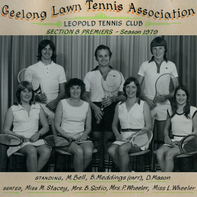 Photograph of tennis players in premiership team