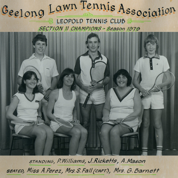 Photograph of tennis players in premiership team