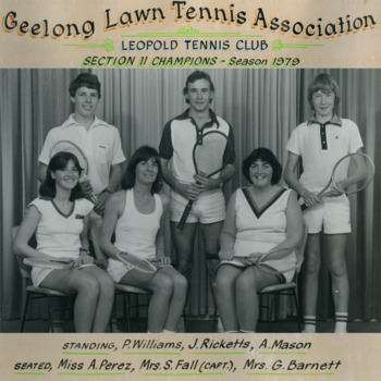 Photograph of tennis players in premiership team